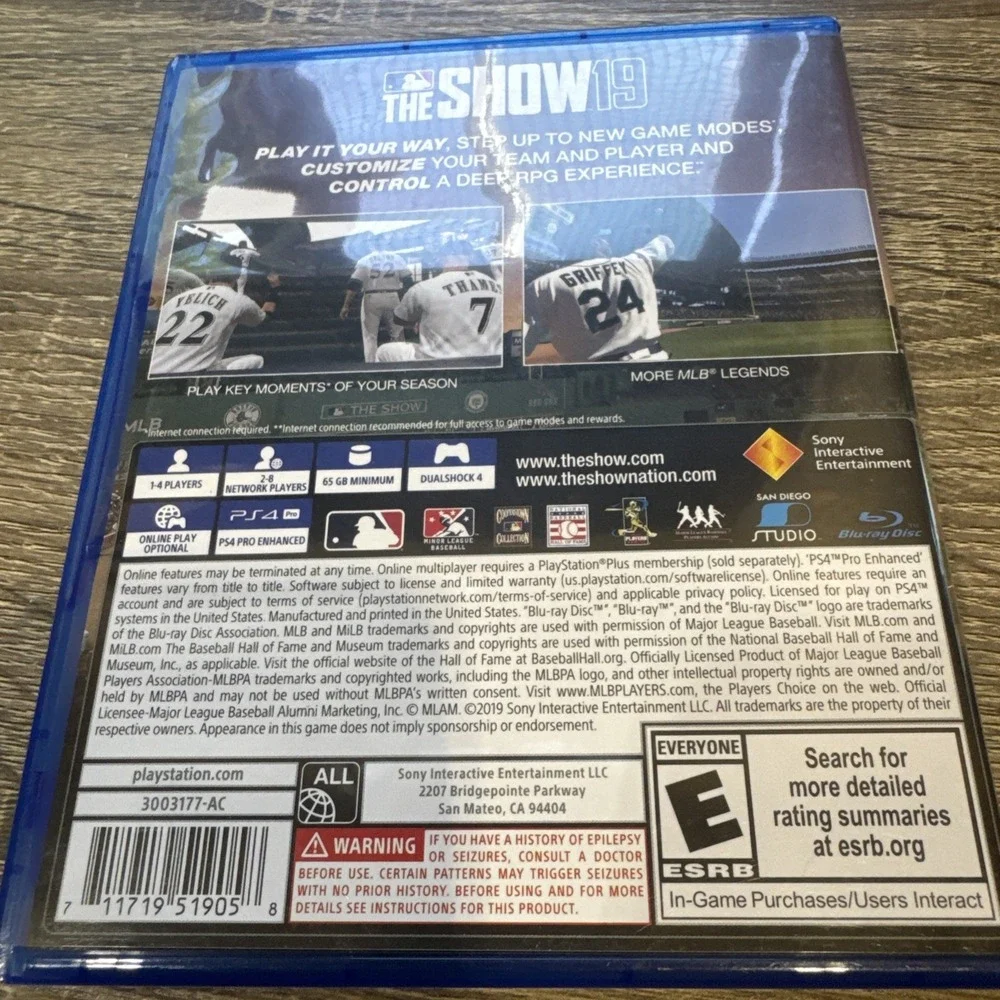 MLB The Show 19 - Sony PlayStation 4 / PS4 With Original MLB Holographic Seal